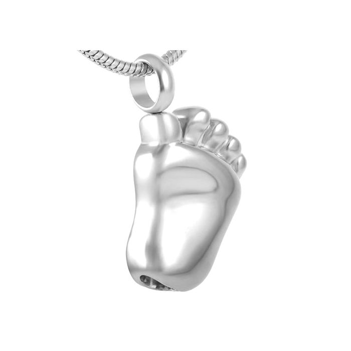 Baby Foot Stainless Steel Ashes Jewellery Necklace Pendant