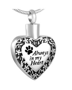 Always in my Heart Pet - Stainless Steel Ashes Jewellery Pet Pendant