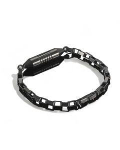 Bullet Bracelet Black - Stainless Steel Cremation Ashes Jewellery