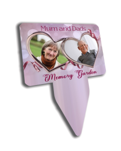 Memory Garden - Personalised Double Photo Memorial Plaque