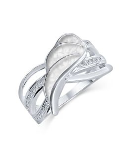 LifeStone™ Ladies Guardian Angel Cremation Ashes Ring