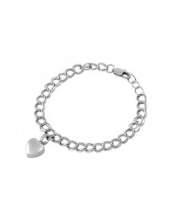 Heart Charm Bracelet - Stainless Steel Cremation Ashes Bracelet