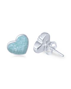 LifeStone™ Ladies Asymmetric Heart Cremation Ashes Earrings