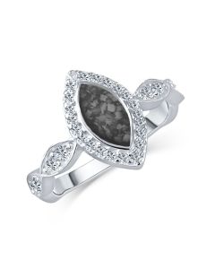 LifeStone Ladies Marquise Cremation Ashes Ring