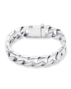 Men's Chunky Curb Bracelet - Stainless Steel Cremation Ashes Jewellery