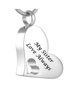 My Sister - Stainless Steel Cremation Ashes Jewellery Pendant