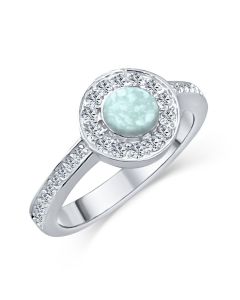 LifeStone™ Ladies Radiant Circle Cremation Ashes Ring