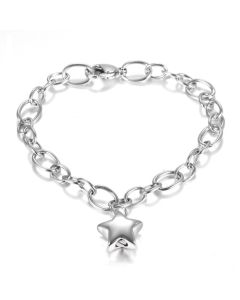 Star Charm Bracelet - Stainless Steel Cremation Ashes Bracelet