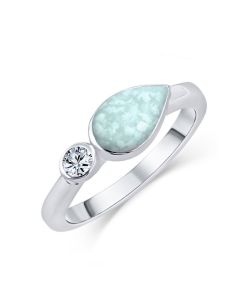 LifeStone™ Ladies Teardrop Cremation Ashes Ring