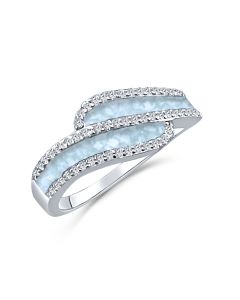 LifeStone® Ladies Wave Cremation Ashes Ring