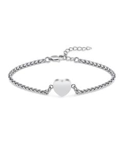 Heart Bracelet - Stainless Steel Cremation Ashes Jewellery