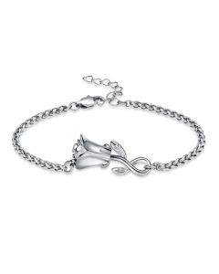 Pure Rose Bracelet - Stainless Steel Cremation Ashes Jewellery