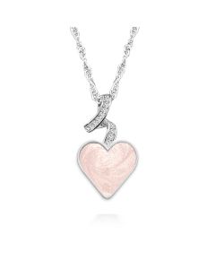 LifeStone™ Ribboned Heart Cremation Ashes Pendant-Ballerina-Sterling Silver