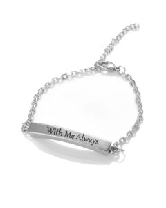 With Me Always Bracelet - Stainless Steel Cremation Ashes Jewellery